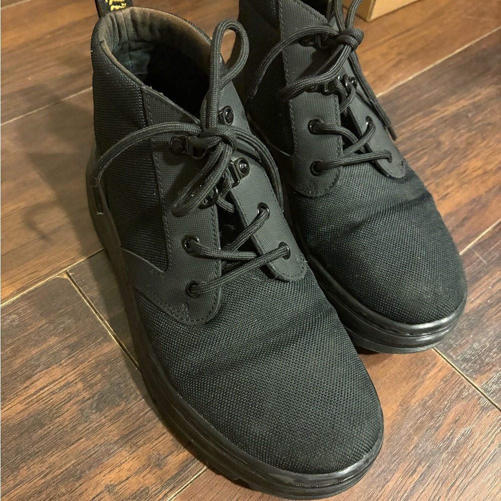 Dr. Martens Black Chukka Boots with Lace-Up Design and Sturdy Rubber Sole